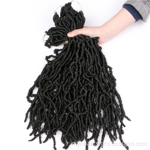 18 inch 20 roots/pack,Afro Locs twist Ombre curly Synthetic Braiding Hair extensions Blonde Faux Locs Crochet Braid